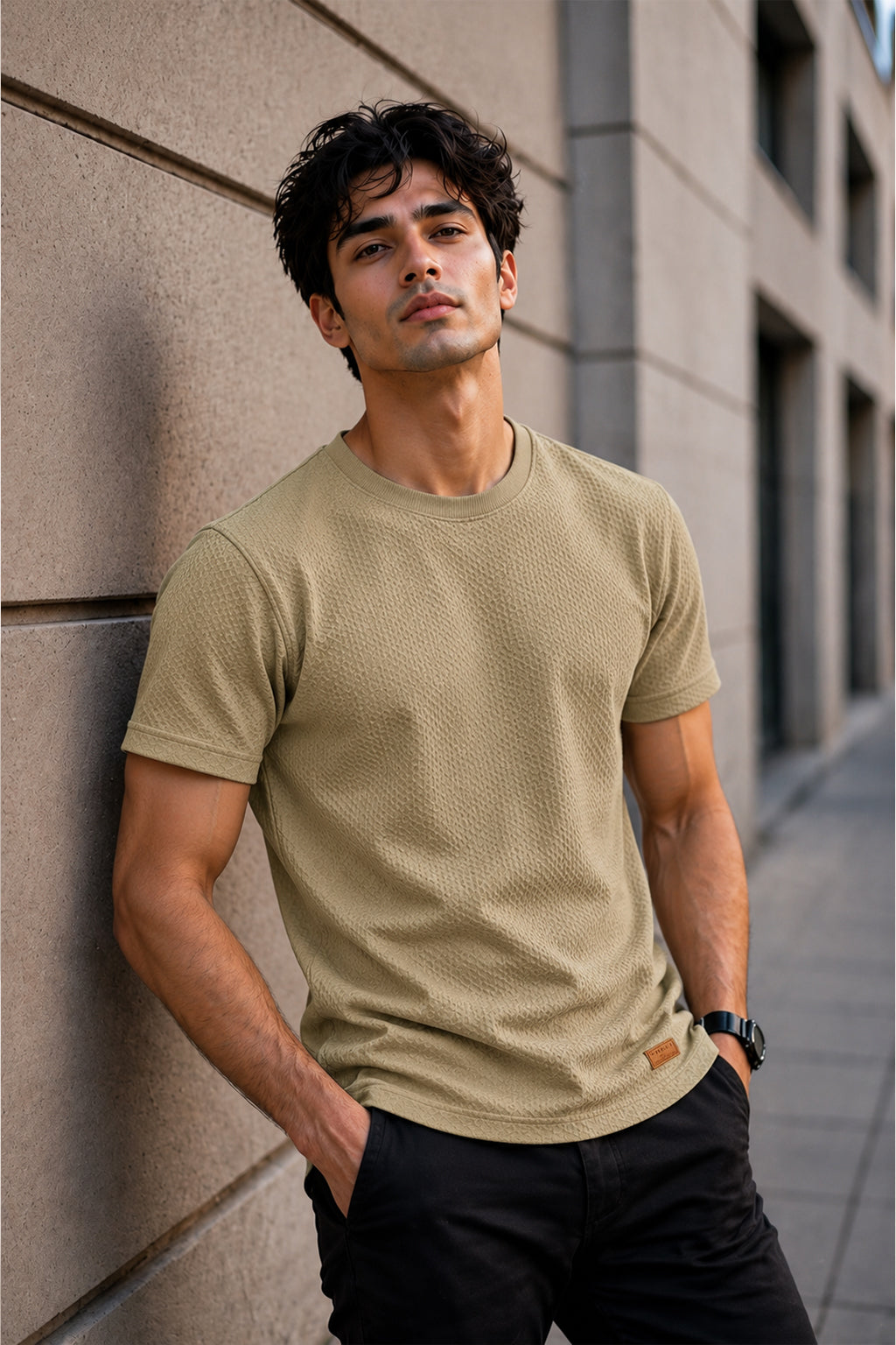 Men Round Neck Half Sleeves T-Shirt