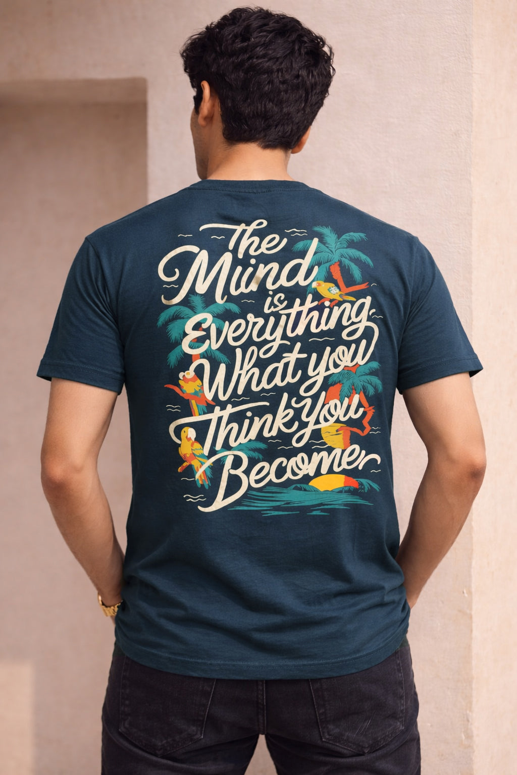 Men Round Neck Oversized Fit T-Shirt