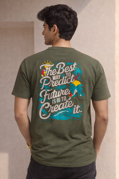 Men Round Neck Oversized Fit T-Shirt