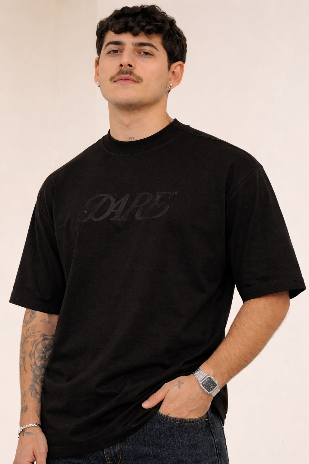 Men Round Neck Oversize Fit T-Shirt