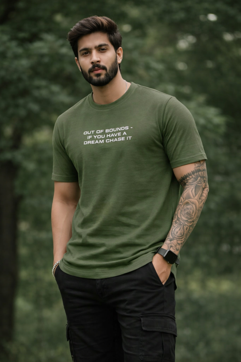 Men Round Neck Oversize Fit T-Shirt
