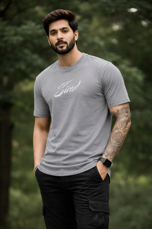 Men Round Neck Oversize Fit T-Shirt
