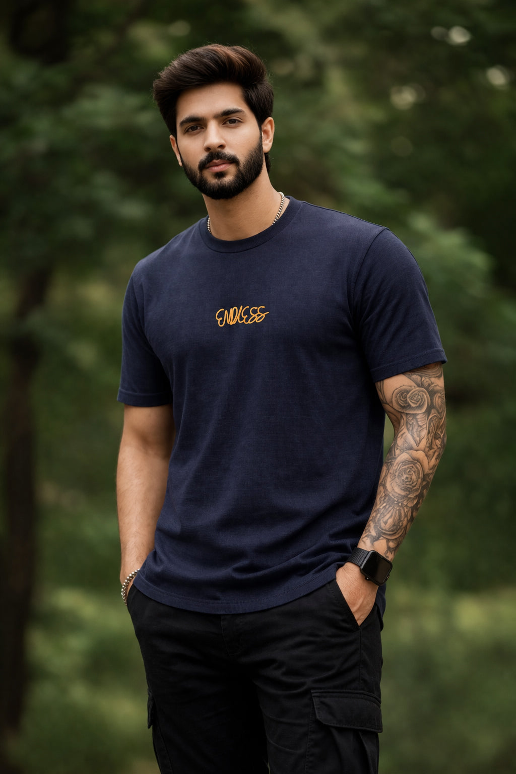Men Round Neck Oversize Fit T-Shirt