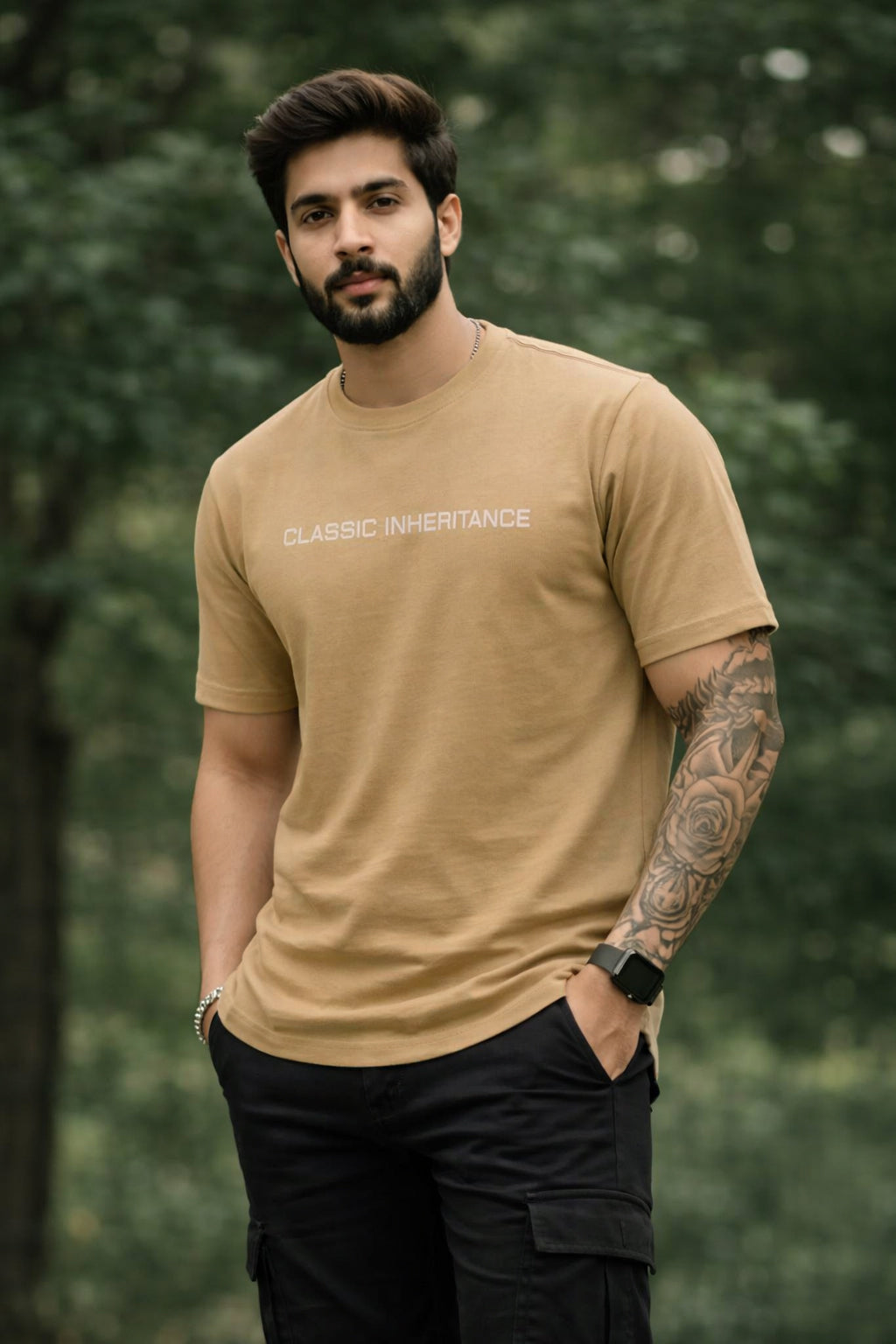 Men Round Neck Oversize Fit T-Shirt