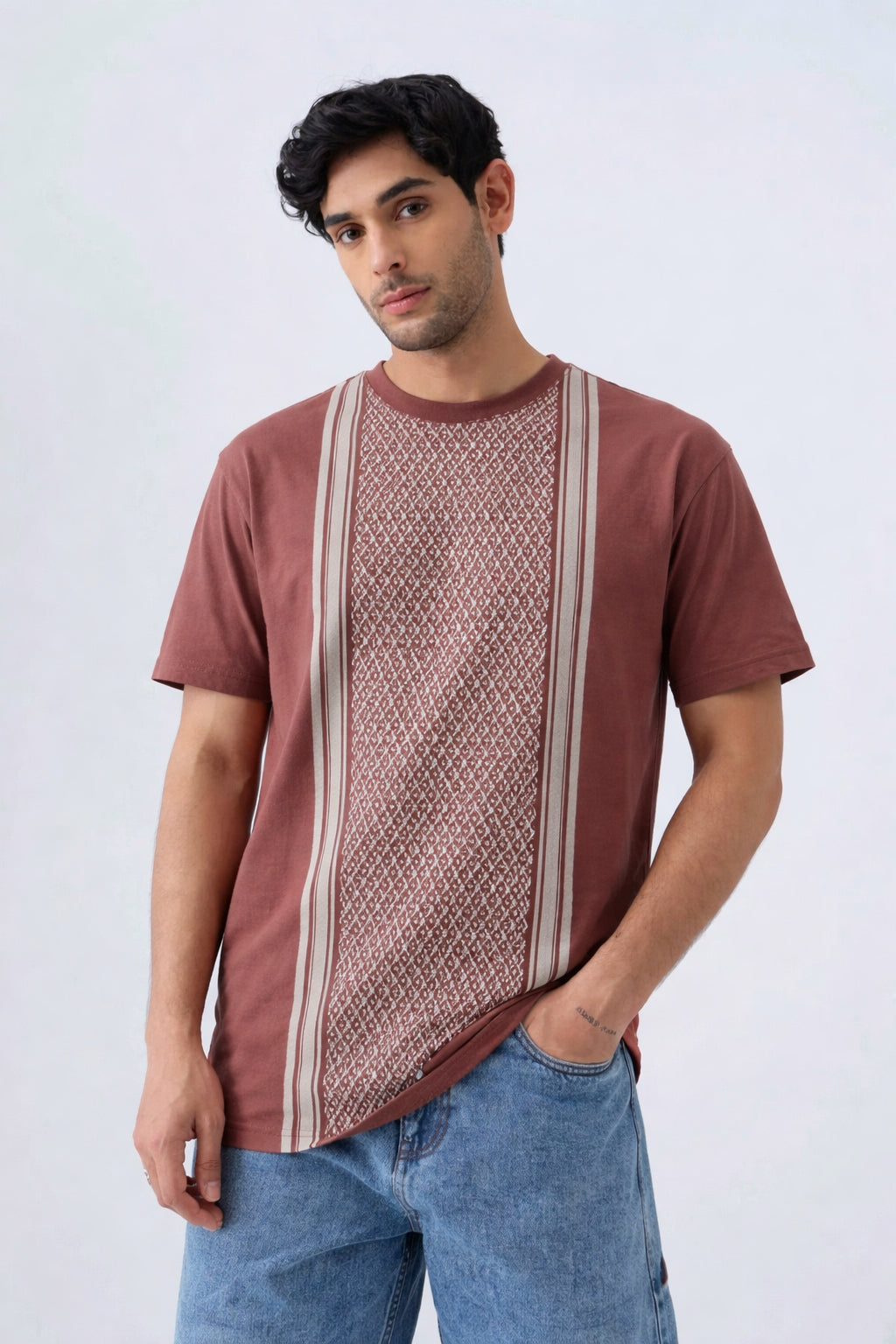 Men Round Neck Half Sleeves T-Shirt