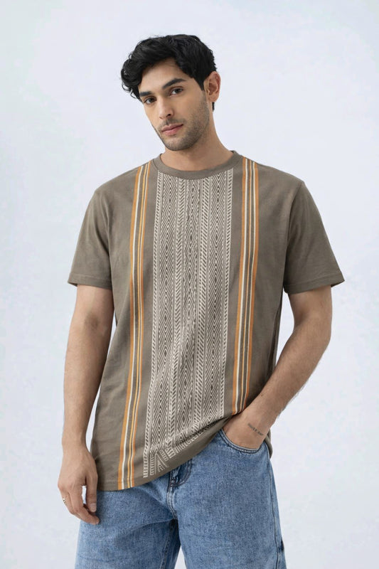 Men Round Neck Half Sleeves T-Shirt