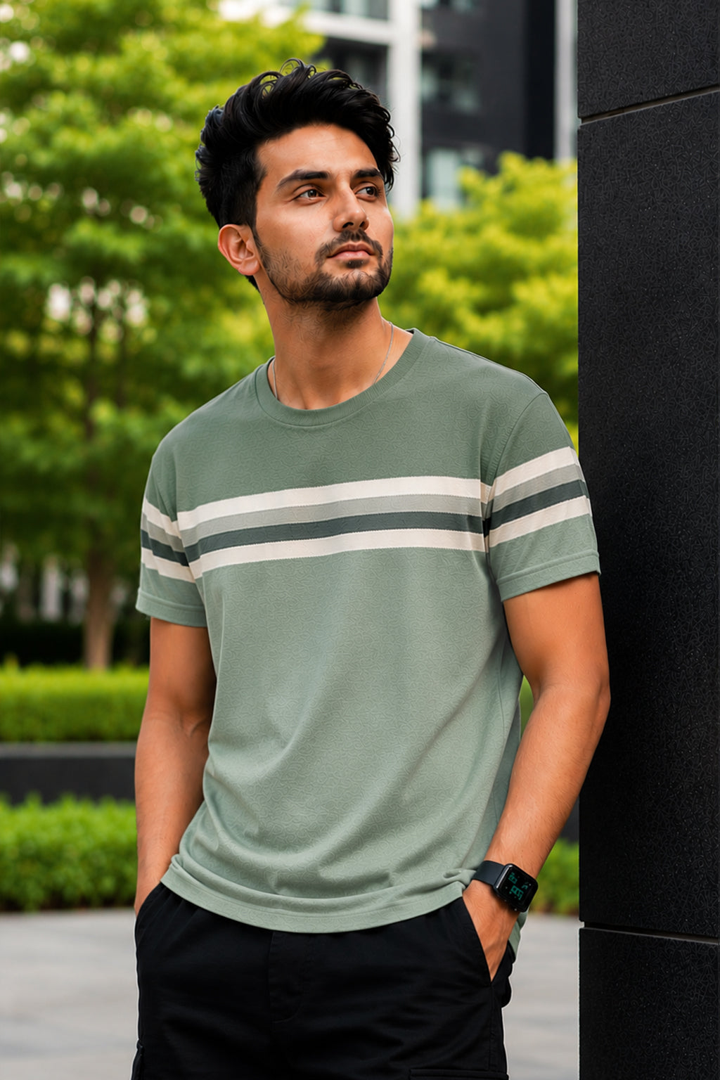 Men Round Neck Half Sleeves T-Shirt