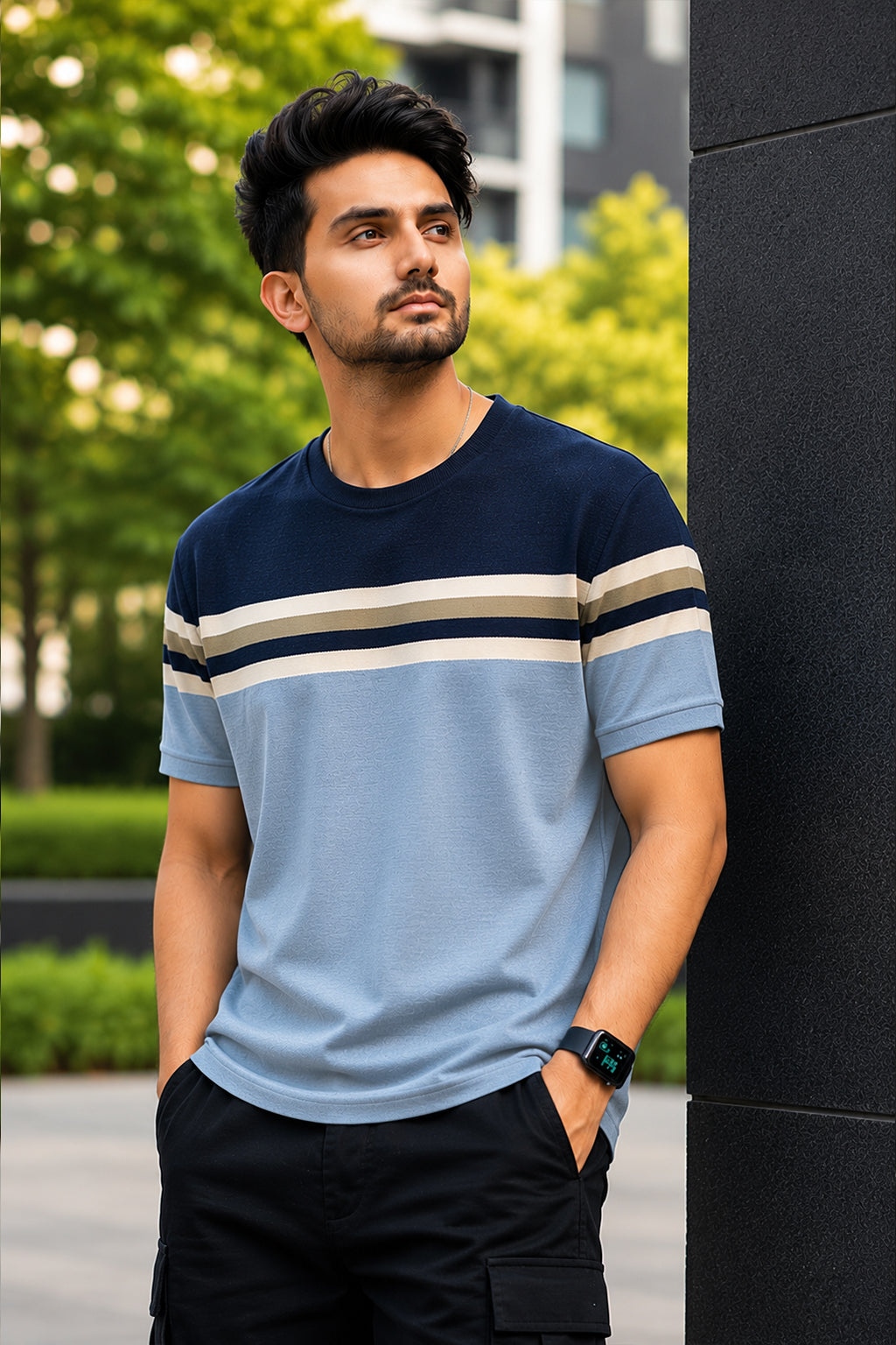 Men Round Neck Half Sleeves T-Shirt