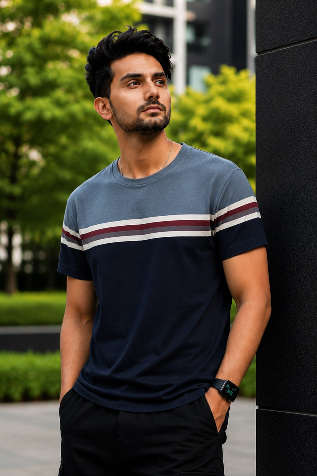 Men Round Neck Half Sleeves T-Shirt