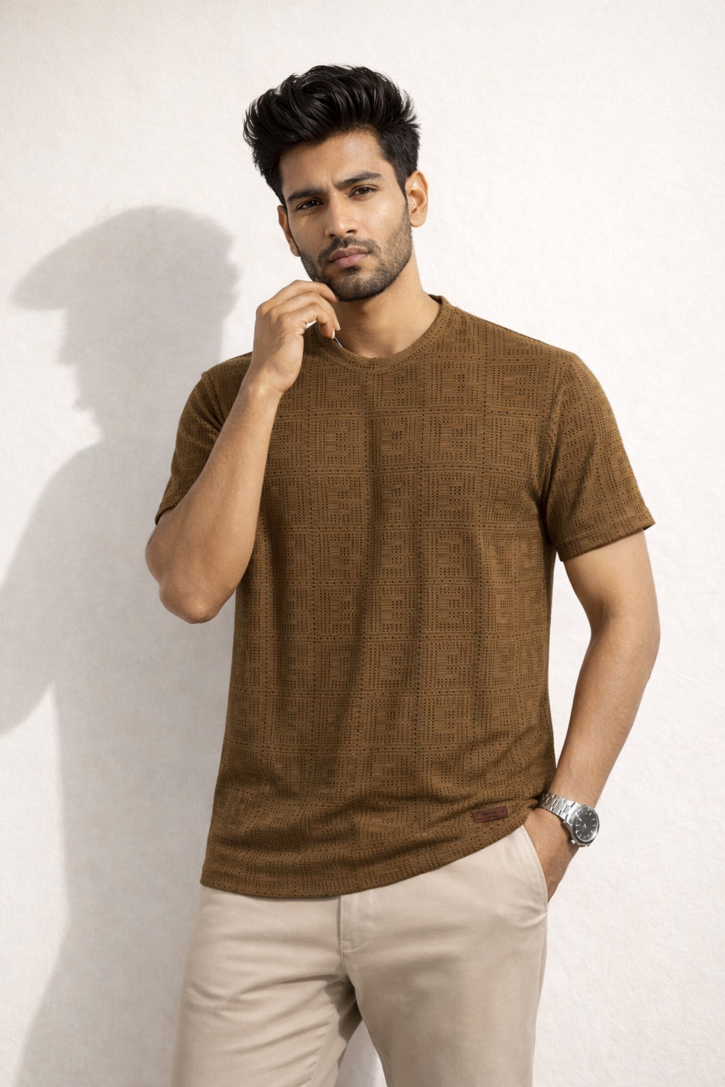 Men Round Neck Half Sleeves T-Shirt