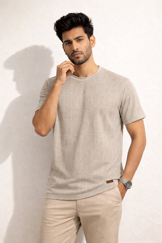 Men Round Neck Half Sleeves T-Shirt