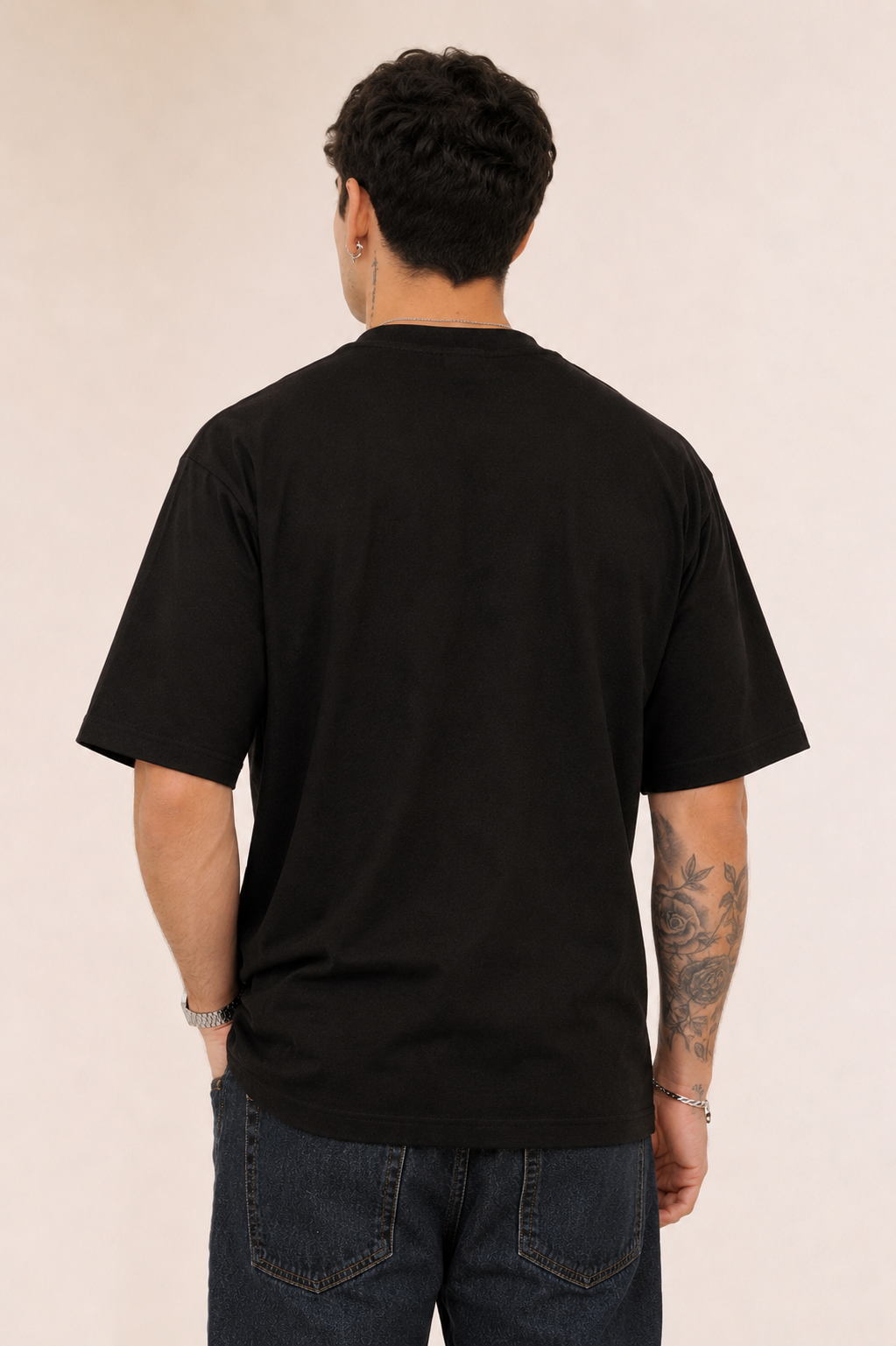 Men Round Neck Oversize Fit T-Shirt