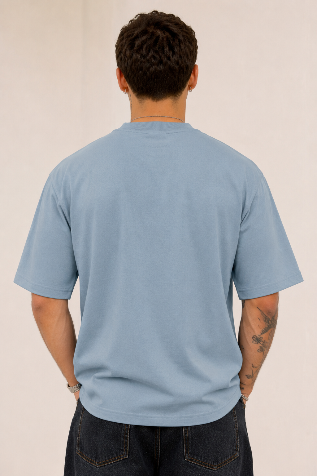 Men Round Neck Oversize Fit T-Shirt