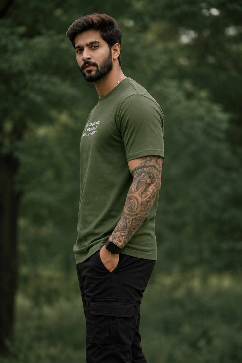 Men Round Neck Oversize Fit T-Shirt