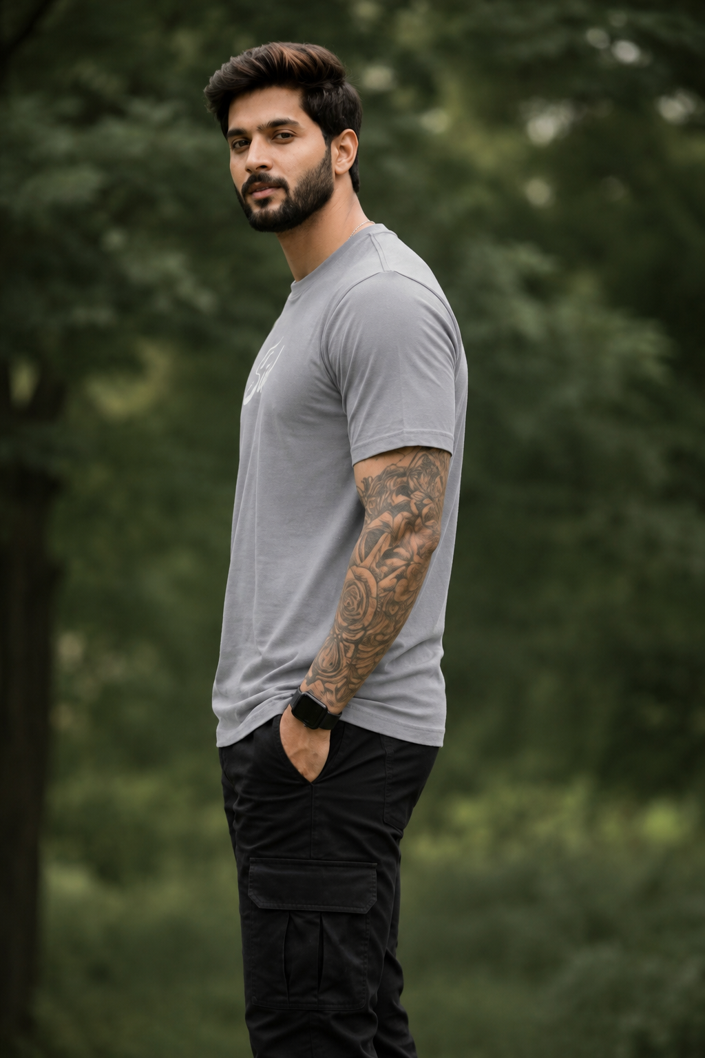Men Round Neck Oversize Fit T-Shirt