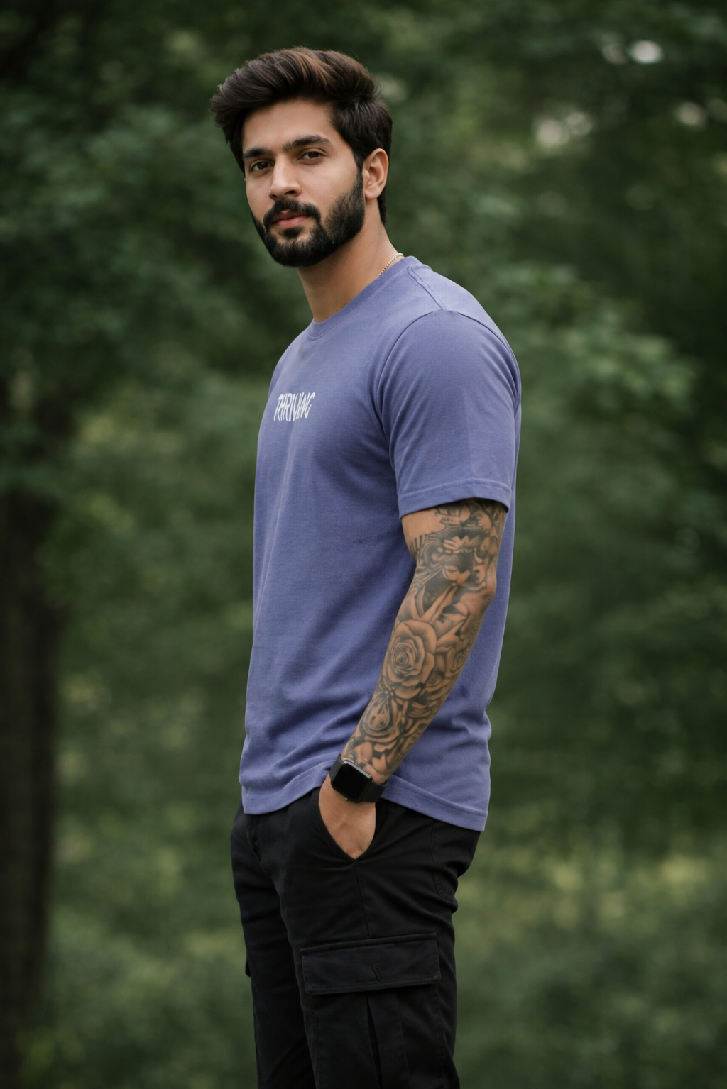 Men Round Neck Oversize Fit T-Shirt