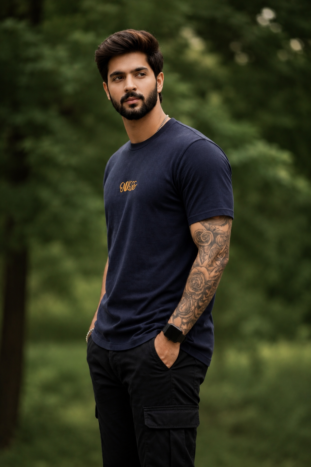 Men Round Neck Oversize Fit T-Shirt