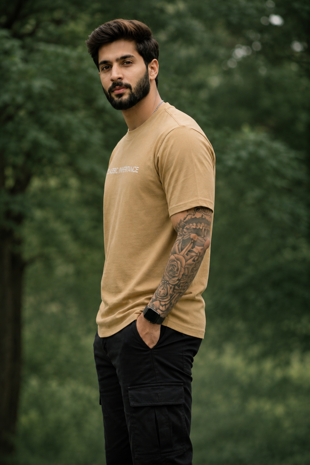 Men Round Neck Oversize Fit T-Shirt