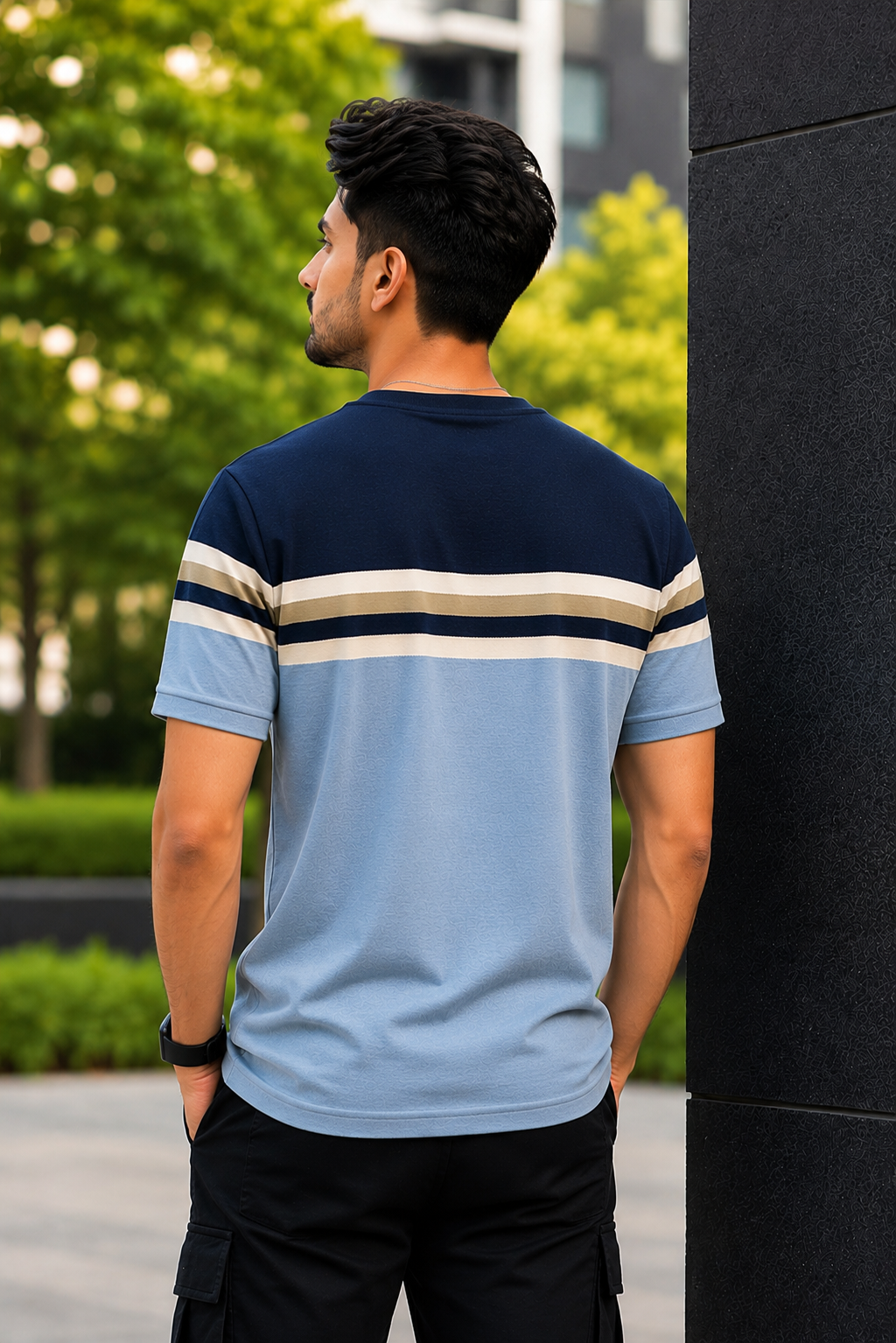 Men Round Neck Half Sleeves T-Shirt