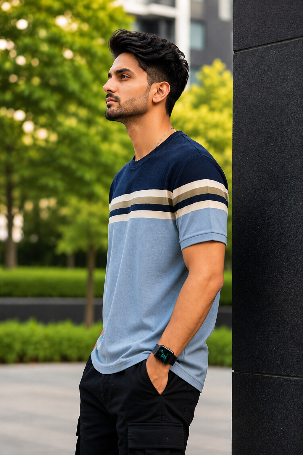 Men Round Neck Half Sleeves T-Shirt