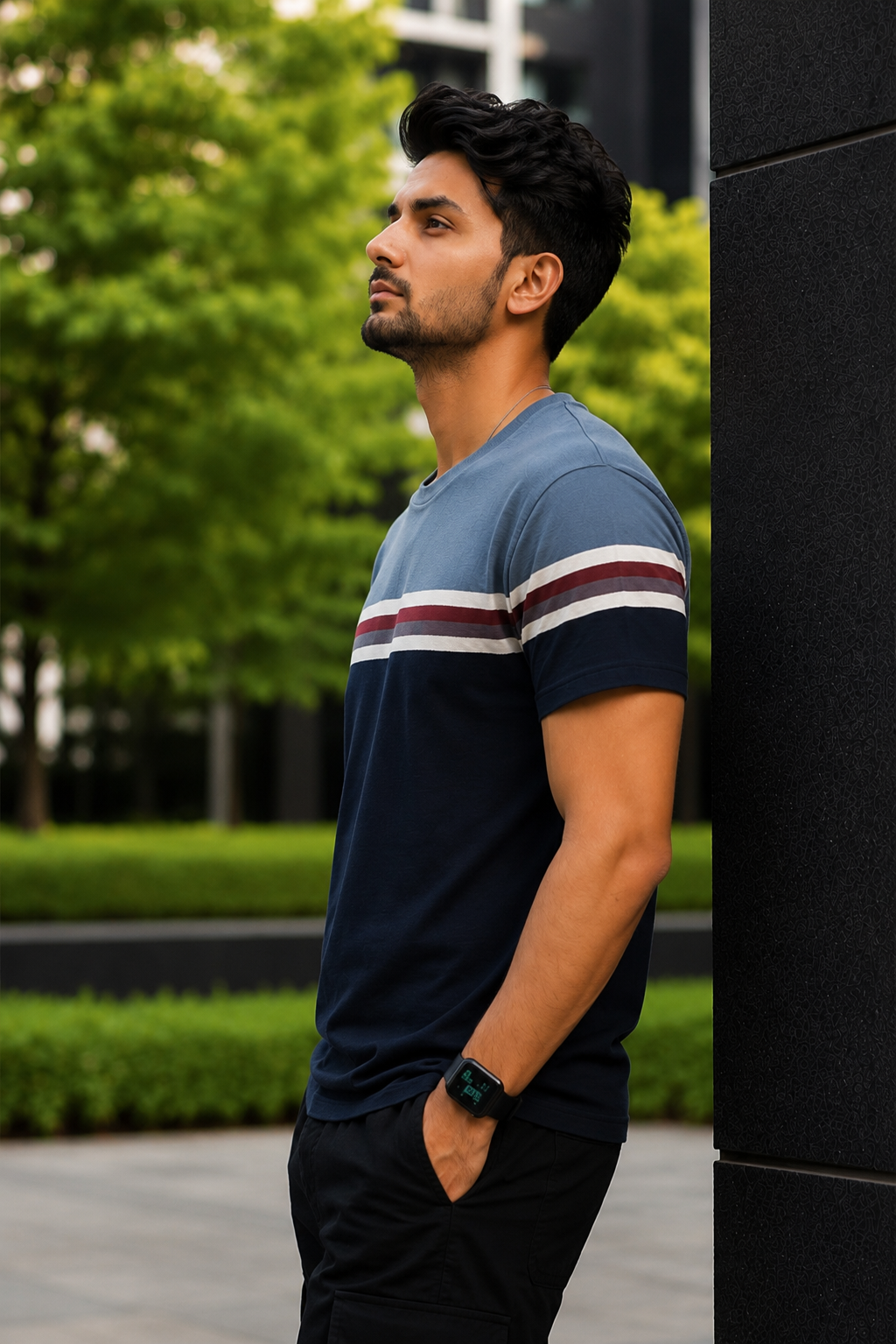 Men Round Neck Half Sleeves T-Shirt