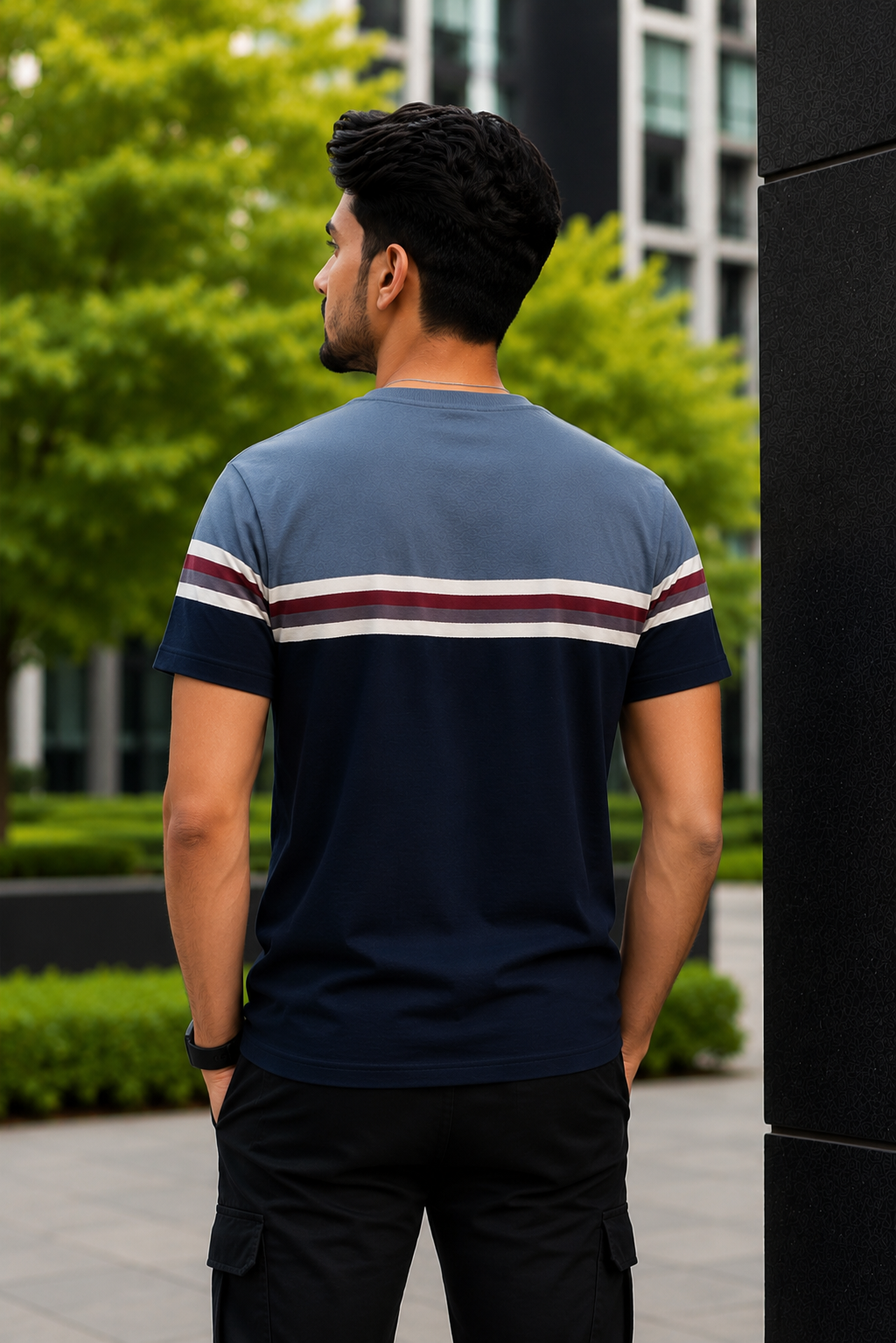 Men Round Neck Half Sleeves T-Shirt