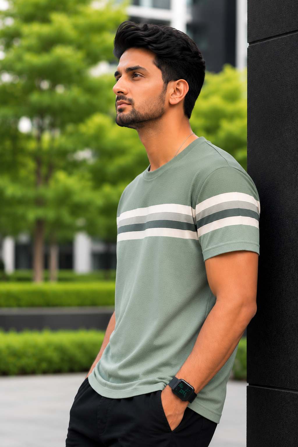 Men Round Neck Half Sleeves T-Shirt