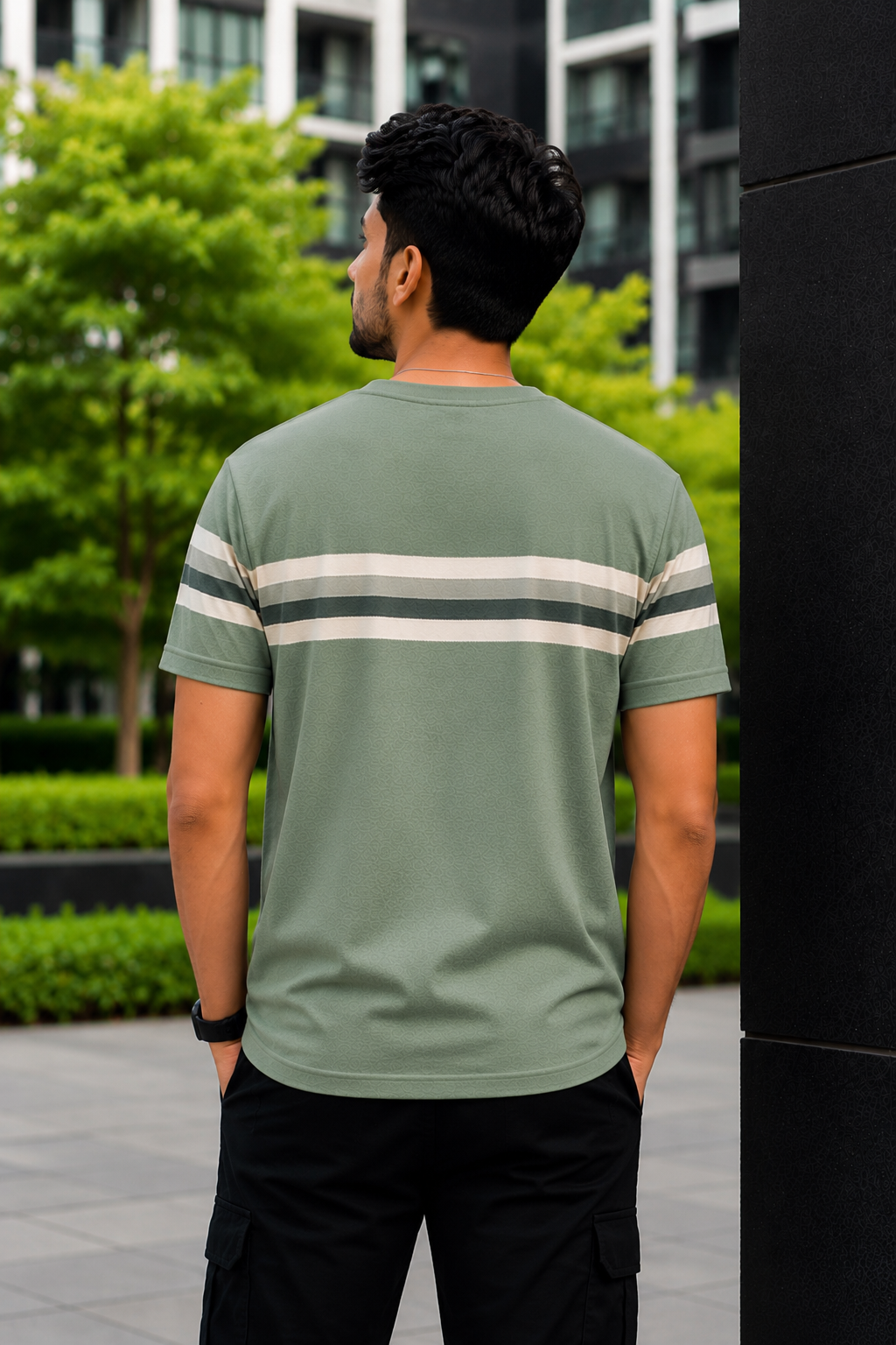 Men Round Neck Half Sleeves T-Shirt