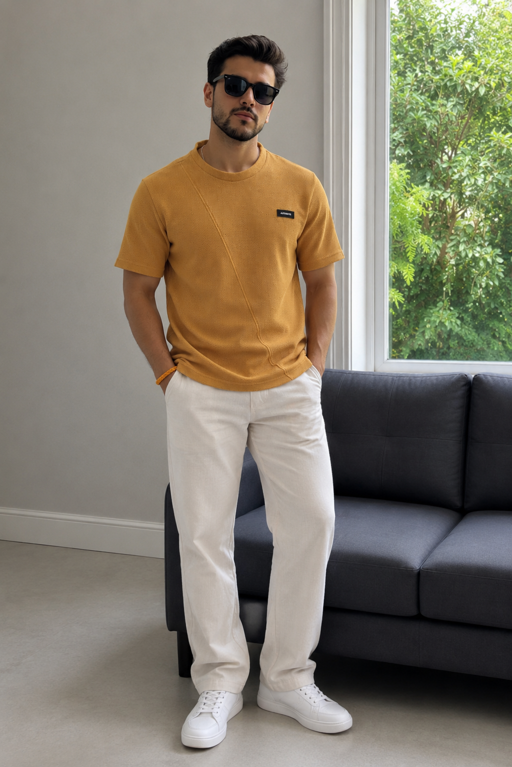 Men Round Neck Half Sleeves T-Shirt