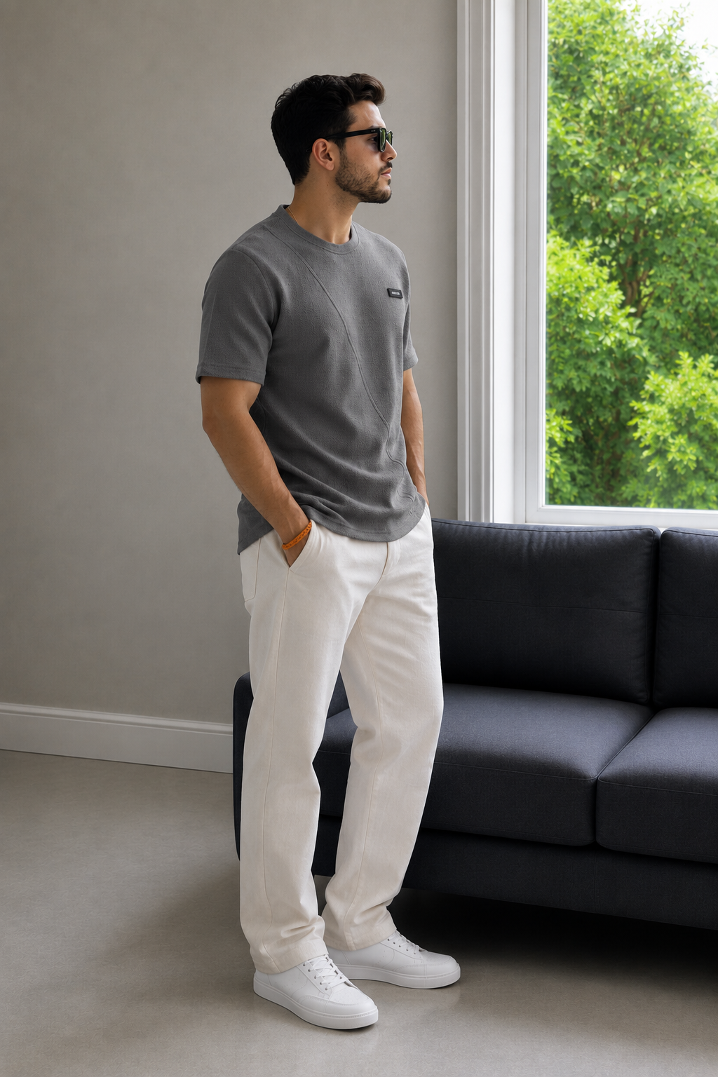 Men Round Neck Half Sleeves T-Shirt