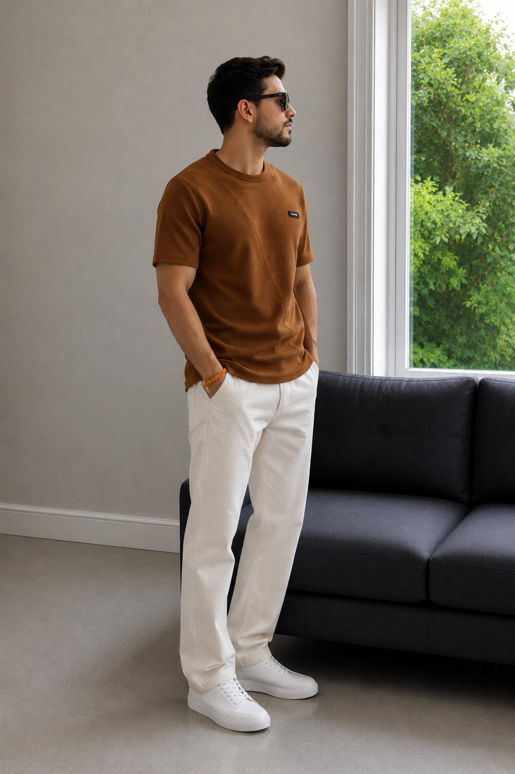 Men Round Neck Half Sleeves T-Shirt