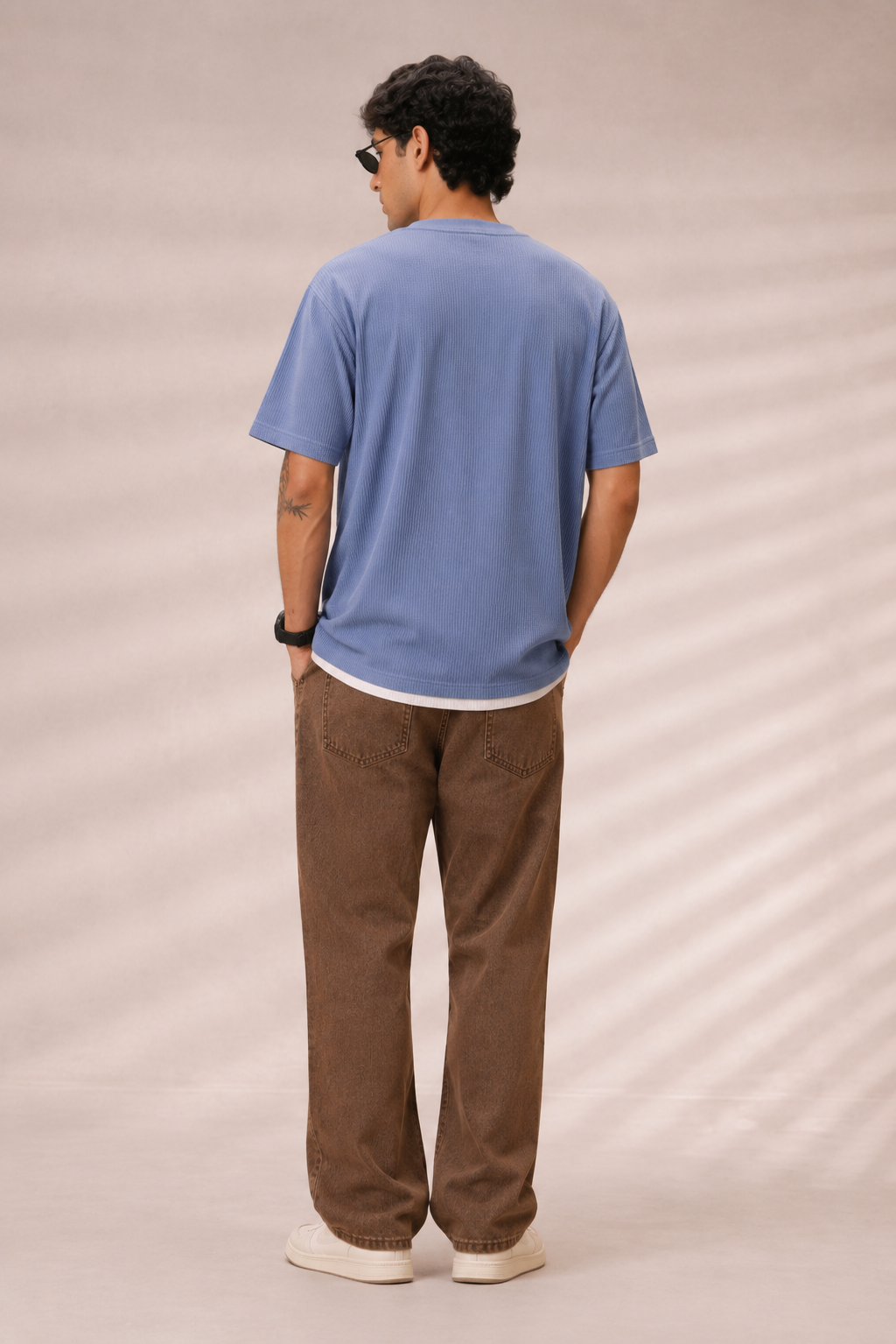 Men Round Neck Oversize Fit Pocket T-Shirt