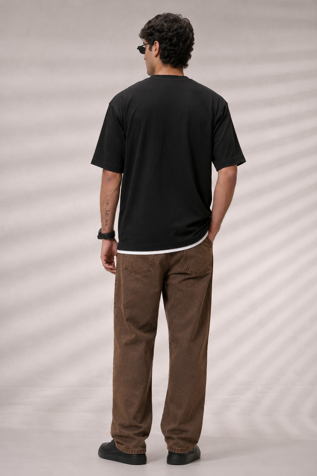 Men Round Neck Oversize Fit Pocket T-Shirt