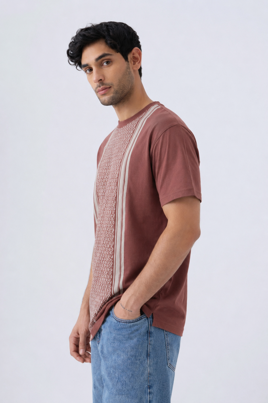 Men Round Neck Half Sleeves T-Shirt
