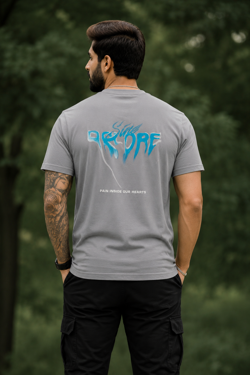 Men Round Neck Oversize Fit T-Shirt