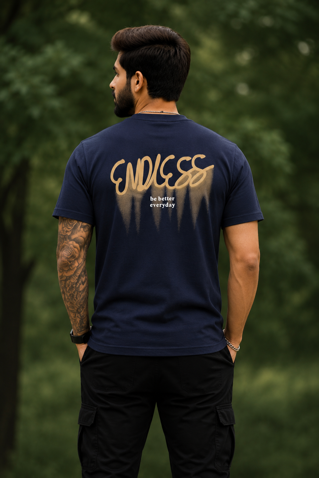Men Round Neck Oversize Fit T-Shirt