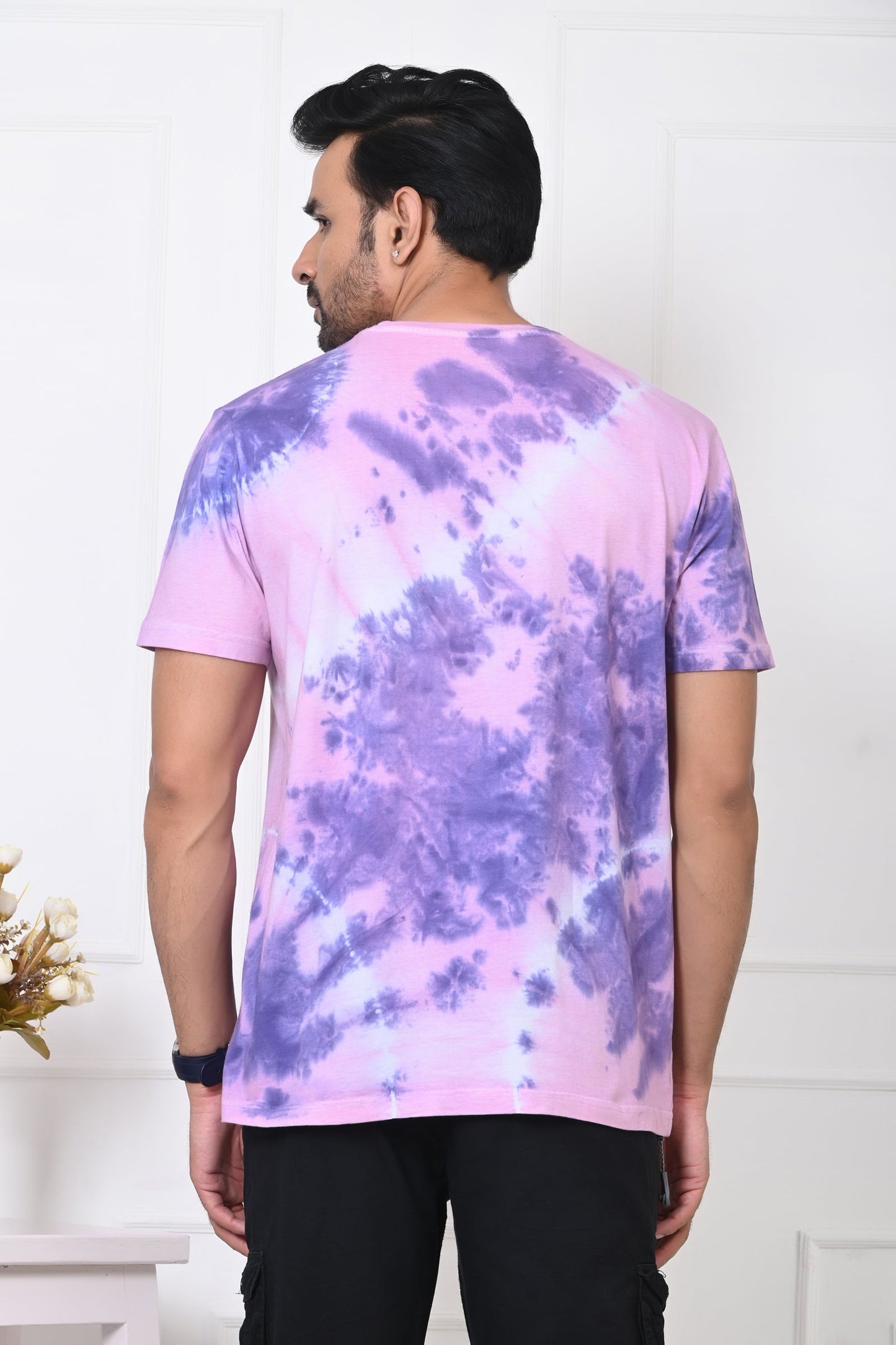 Men Round Neck Printed Half Sleeves T-Shirt