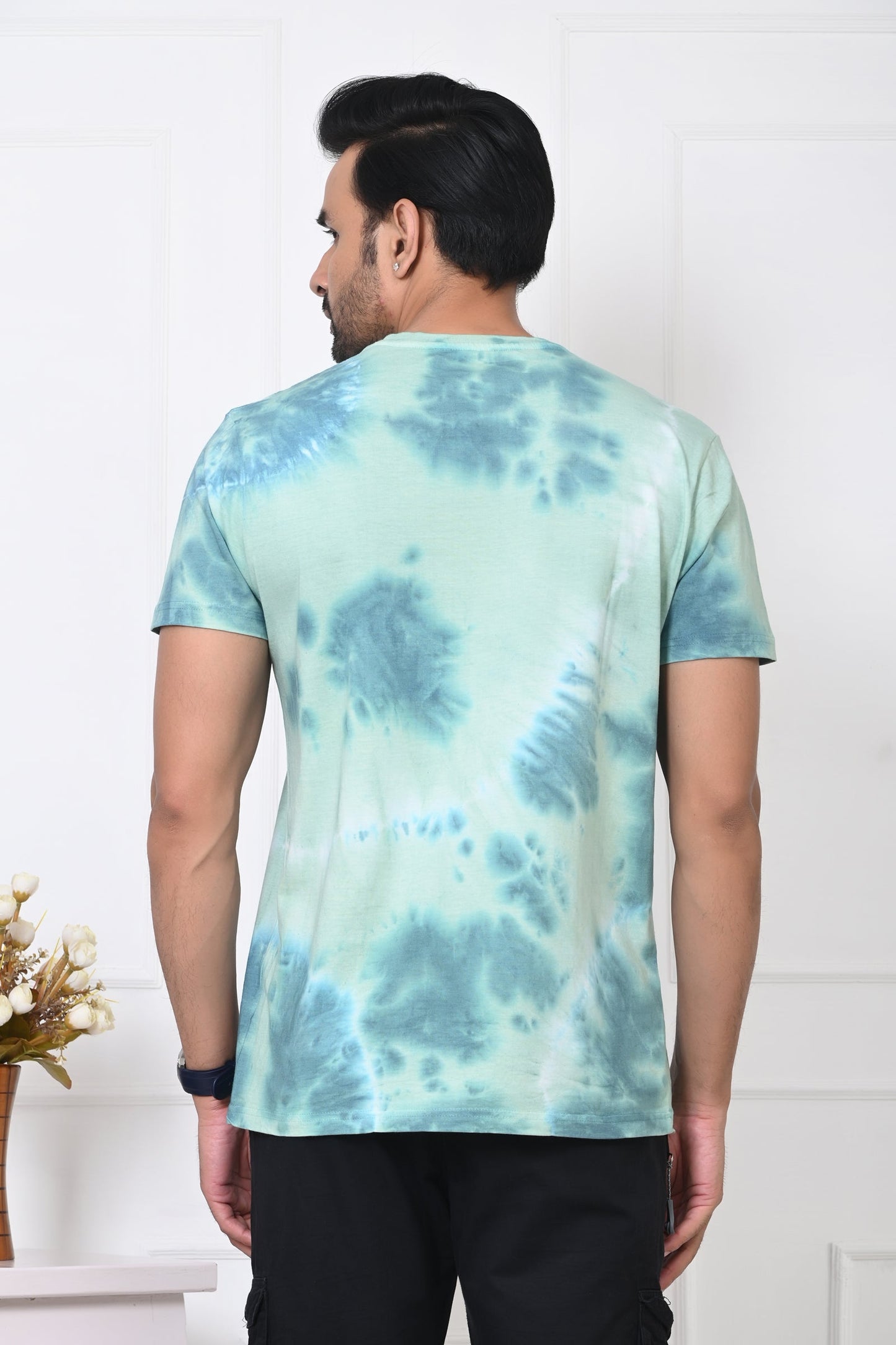 Men Round Neck Printed Half Sleeves T-Shirt