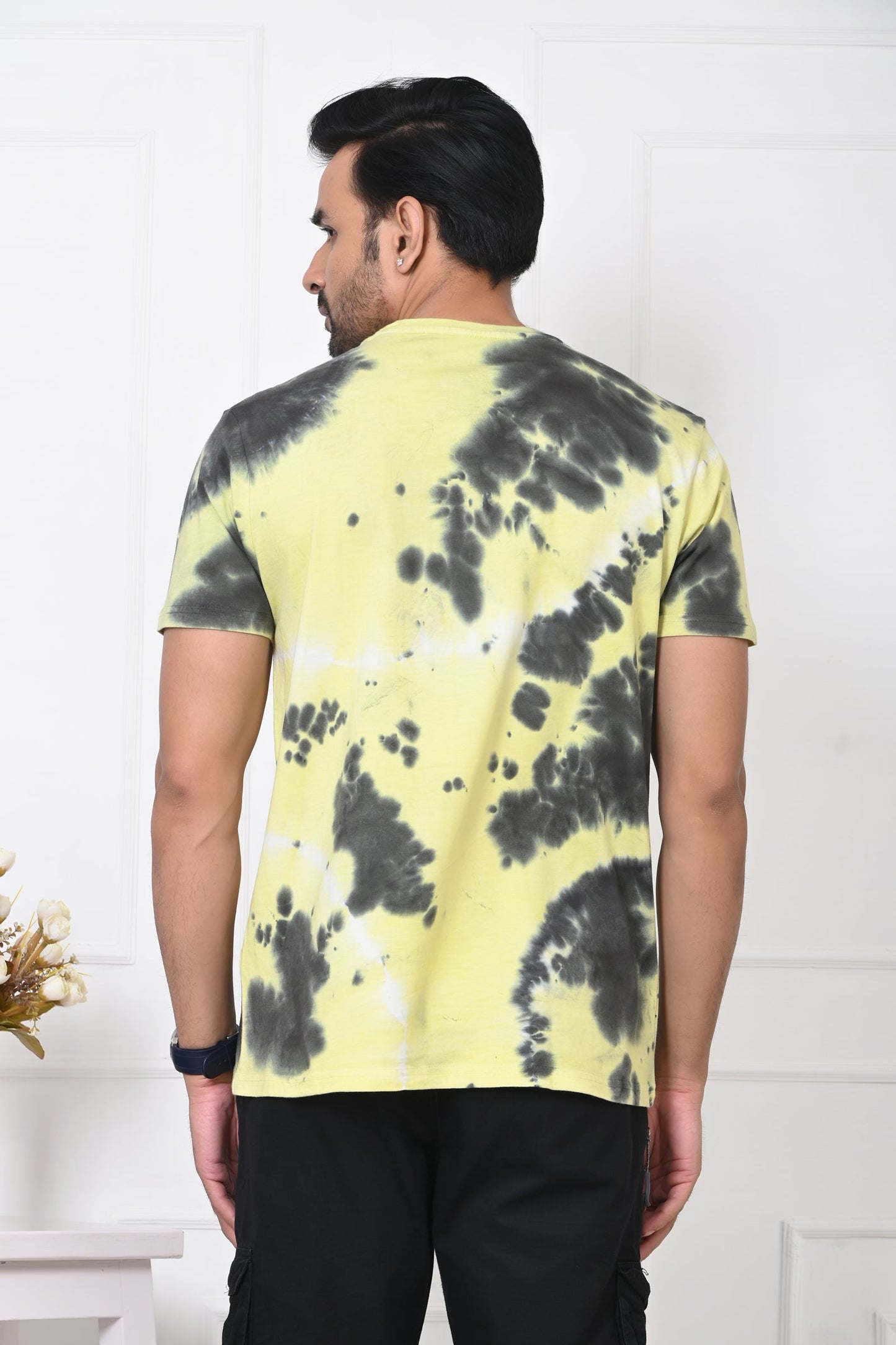 Men Round Neck Printed Half Sleeves T-Shirt