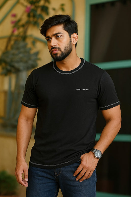 Men Round Neck Oversize Fit Pocket T-Shirt
